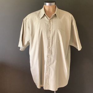 Men's Van Heusen short sleeve dress shirt ● 2XLT 19-19 1/2